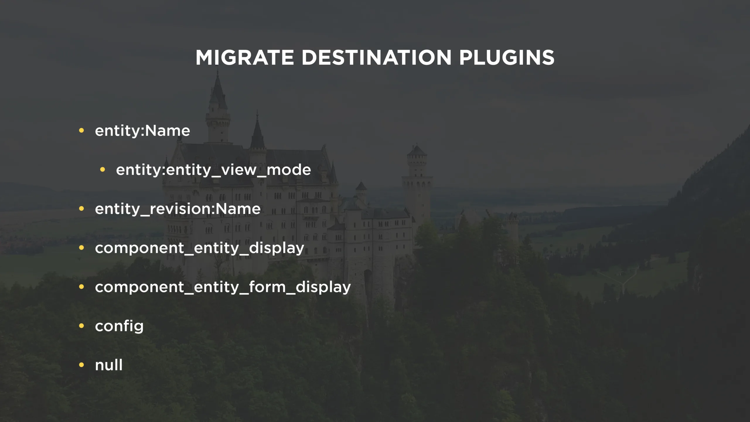 Introduction to the Migrate API in Drupal 8/9 6 Migrate Destination Plugins