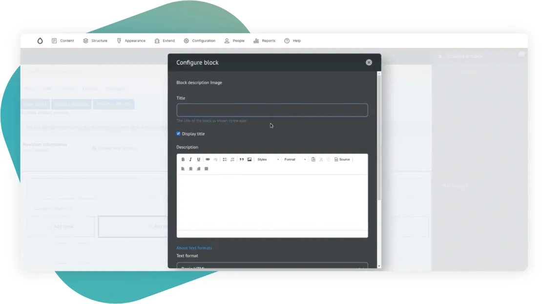 Getting Started with Layout Builder for Drupal 21 19 Layout Builder Modal