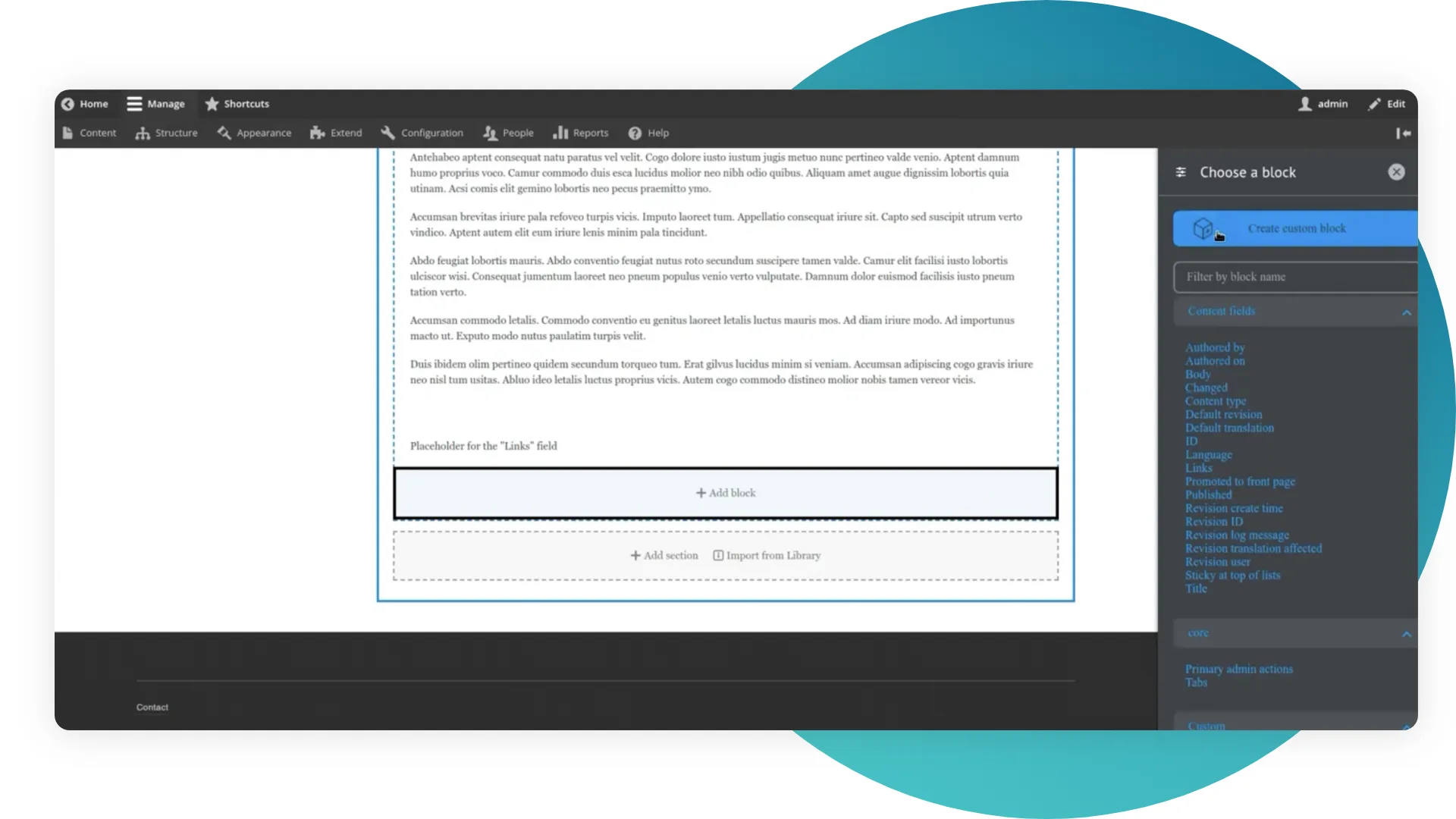 Getting Started with Layout Builder for Drupal 4 2-We have a Create Custom Block button.png