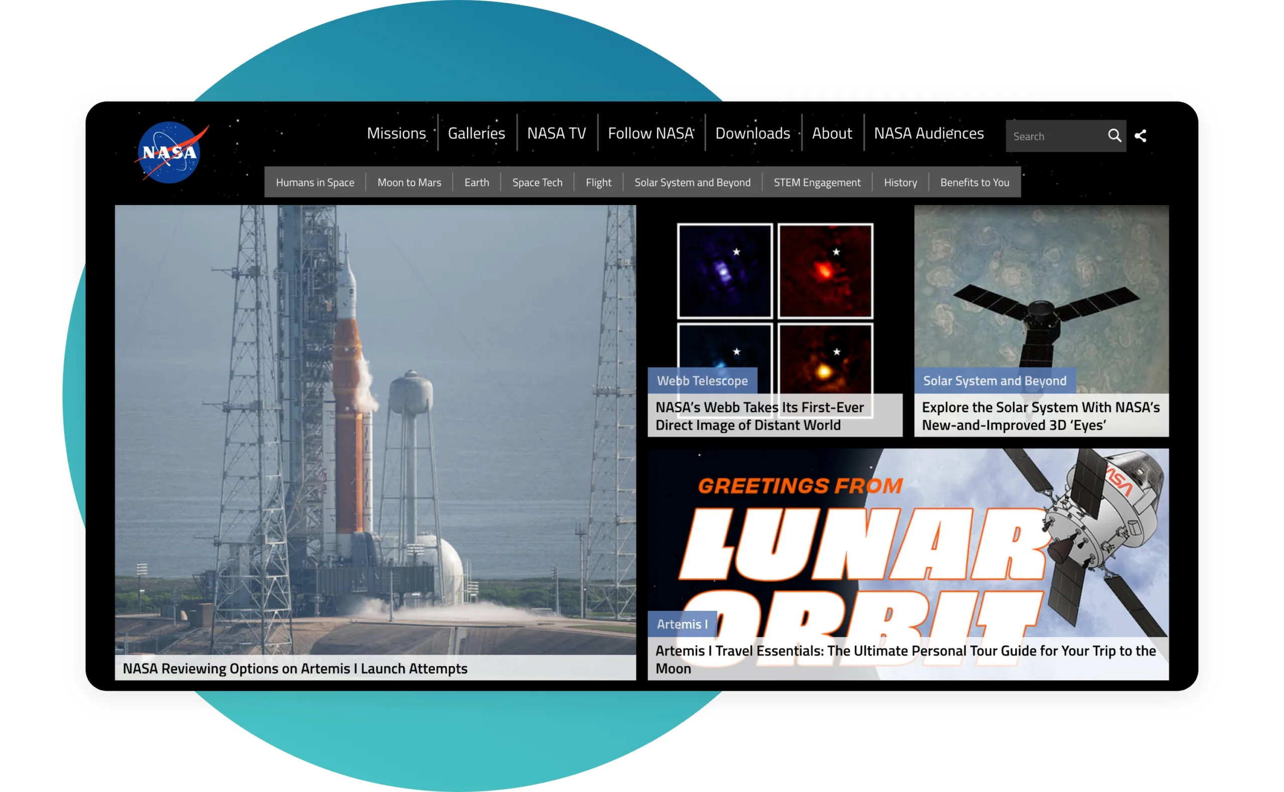 Top 25 Inspirationally Designed Drupal Websites of 2022 3 1-NASA.jpg