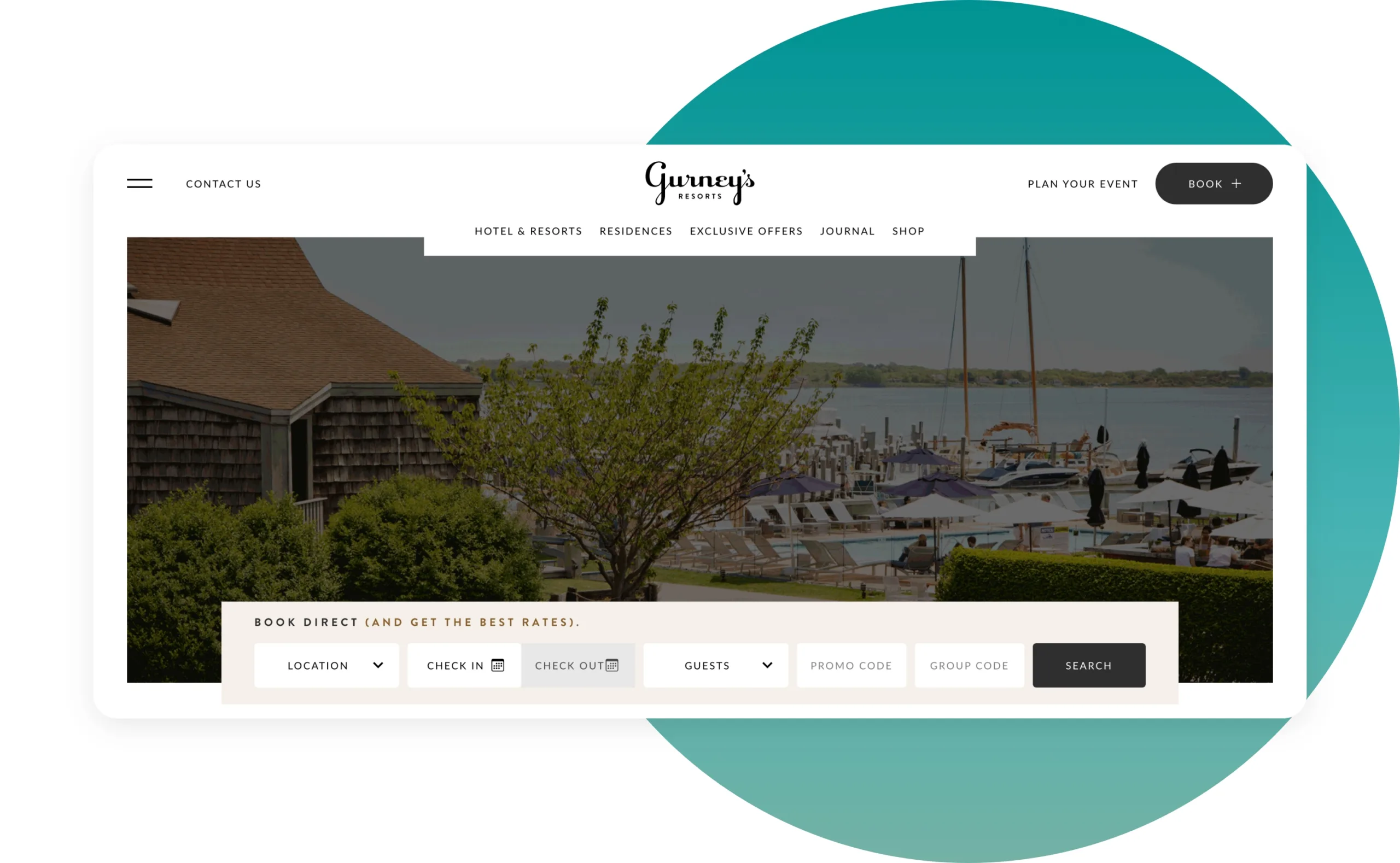 Top 25 Inspirationally Designed Drupal Websites of 2022 24 22-Gurney’s Resorts.jpg