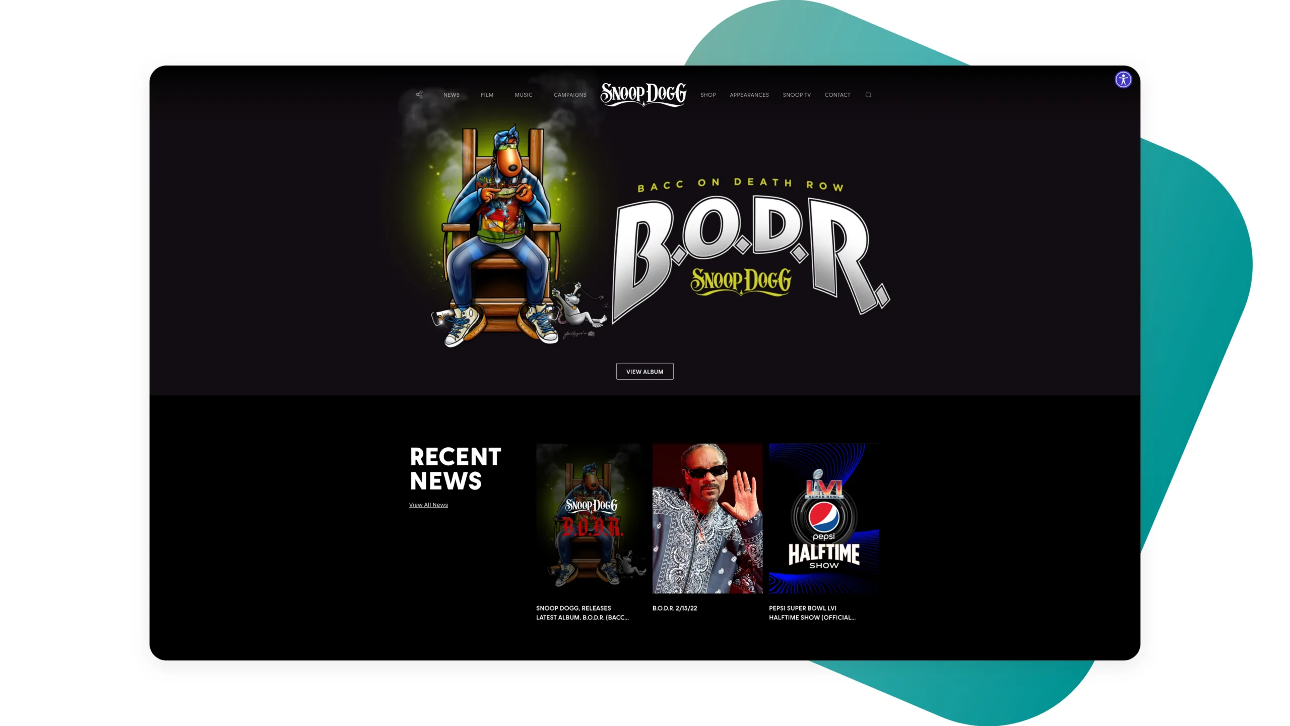 Top 26 Popular WordPress Websites 7 5-Snoop Dogg.jpg