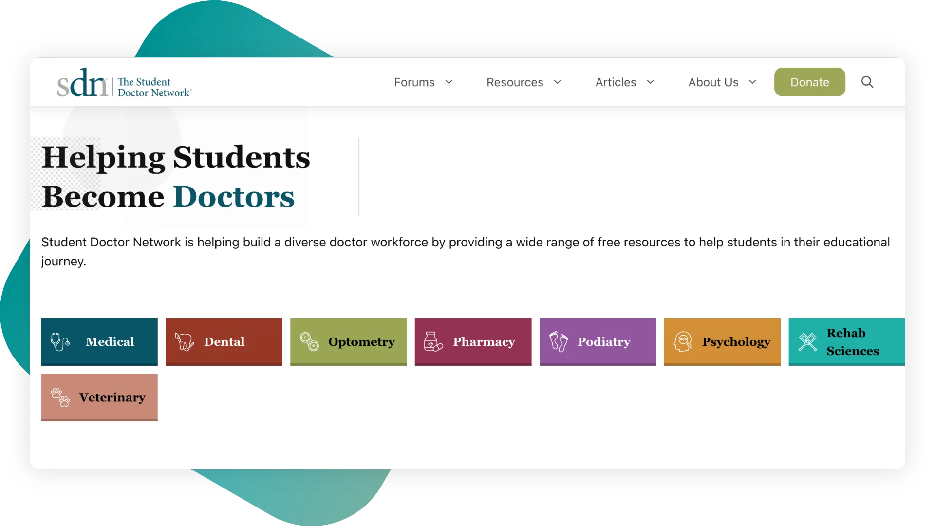 10 Excellent Laravel Website Examples 7 The Student Doctor Network.png