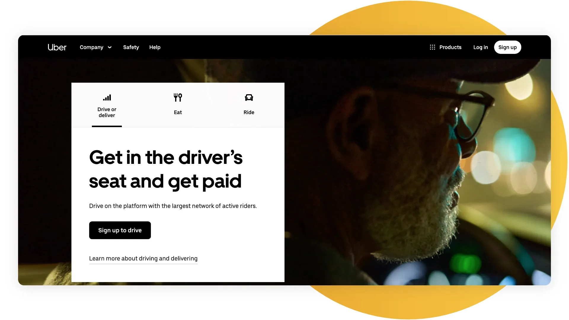 14 Finest Examples of Node.js Websites 17 16_Uber.jpeg