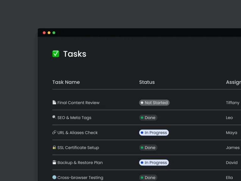 Drupal launch checklist