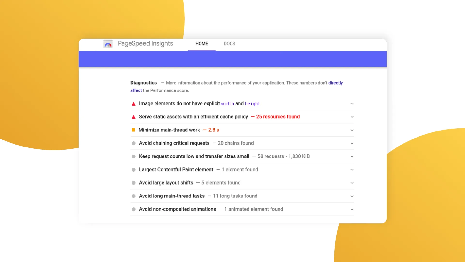 Google PageSpeed Insights and Core Web Vitals: Is it important for SEO? 6 4 Diagnostics png