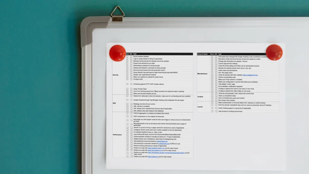 Checklist for Launching a Drupal Website | Five Jars