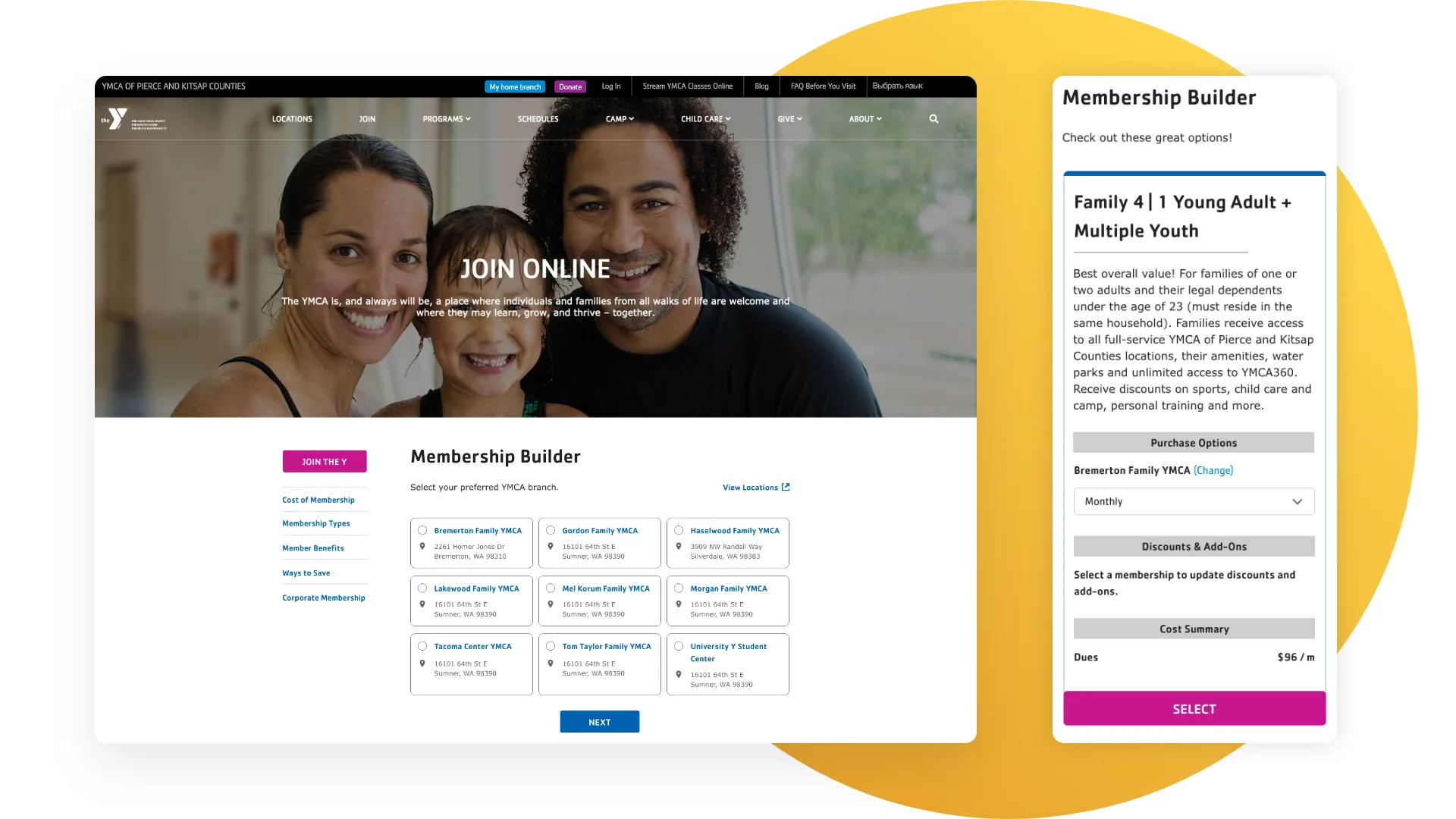 Launching a fully functional website within a one-month timeline 5 Join page