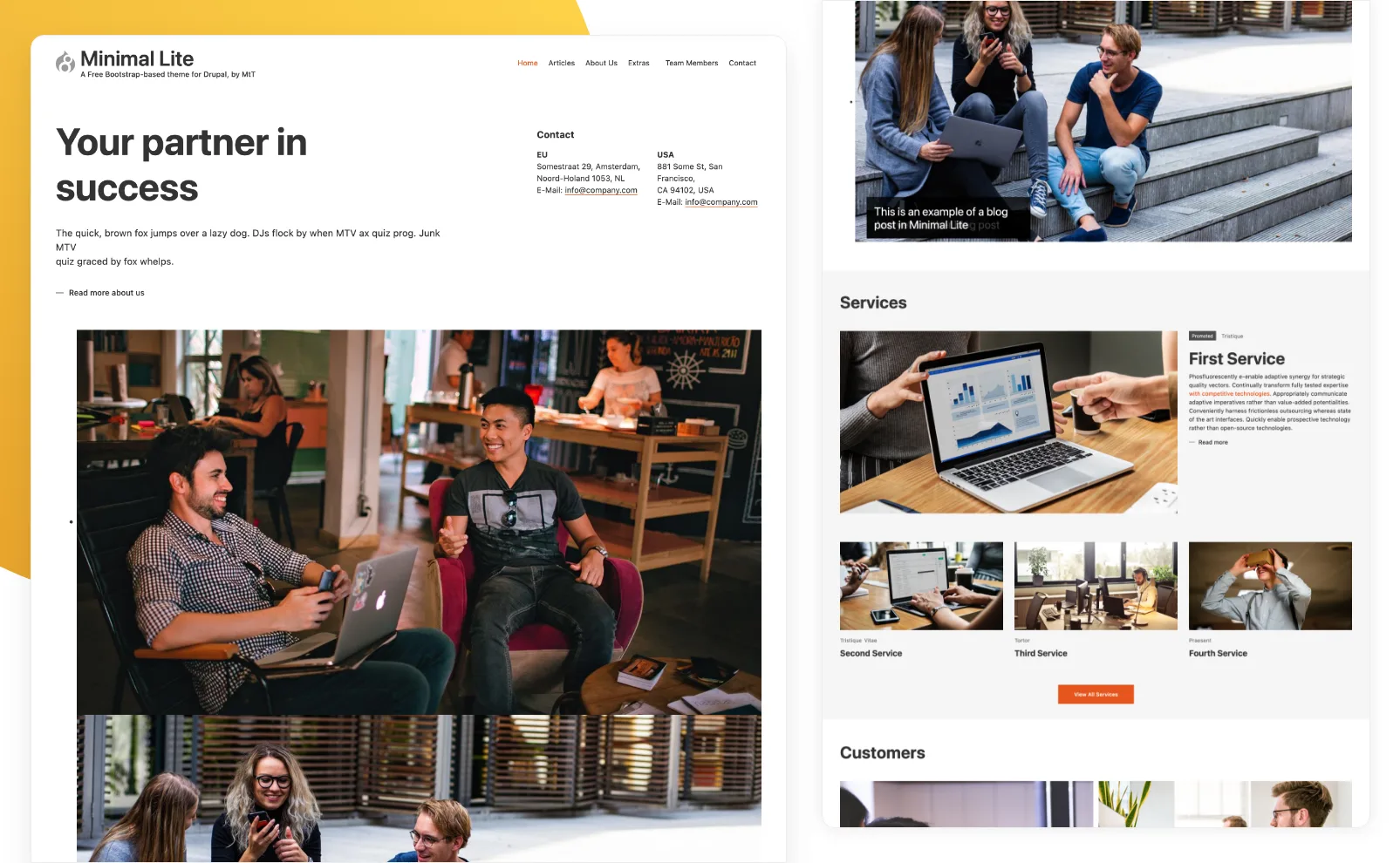 Top 17 Drupal Themes 5 Free Drupal themes: Minimal Lite