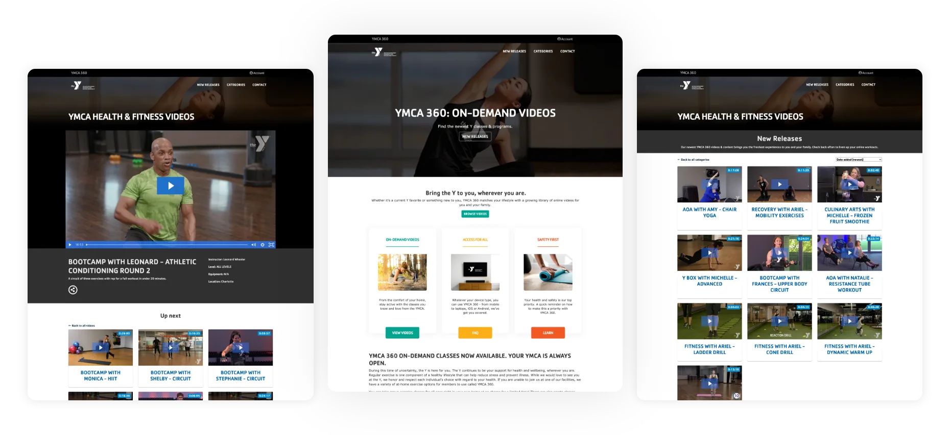 Empowering organizations to maintain wellness services virtually 3 On-Demand Fitness Platform Website