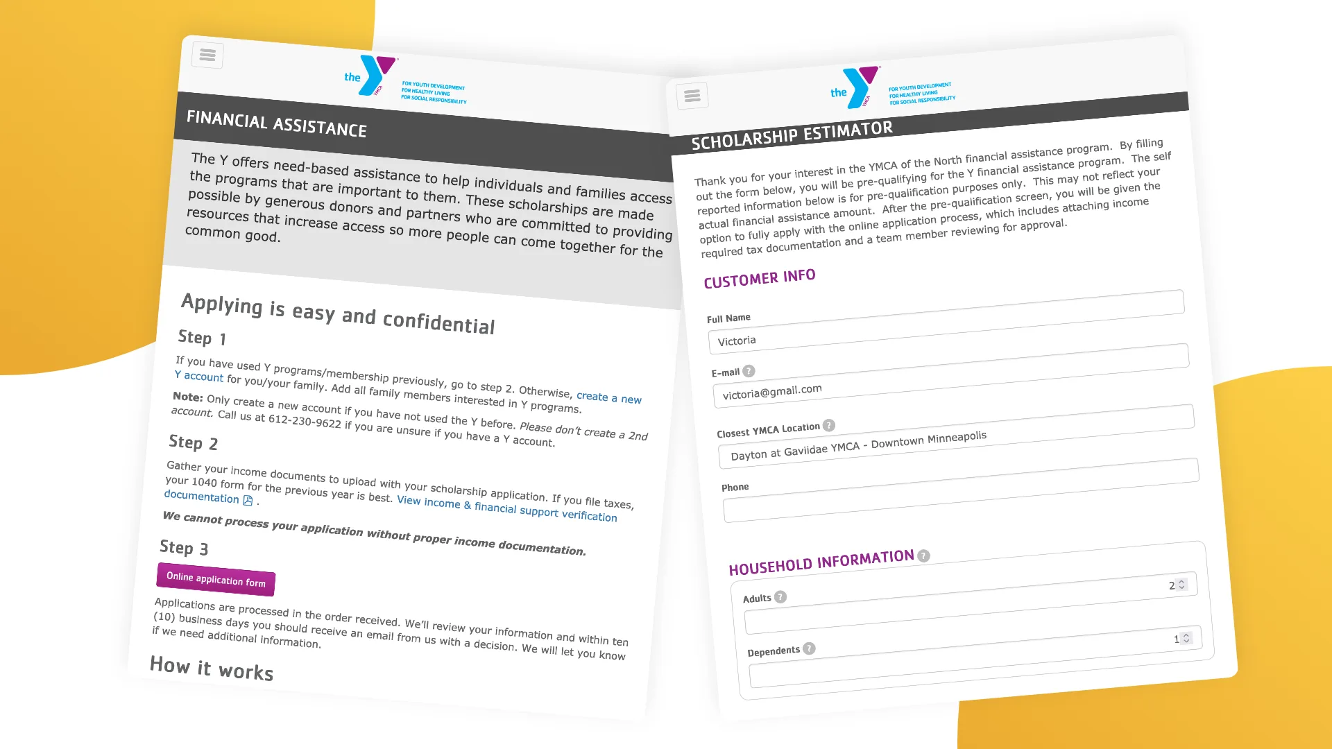 Transforming online presence to maximize impact 6 Image with scholarship form