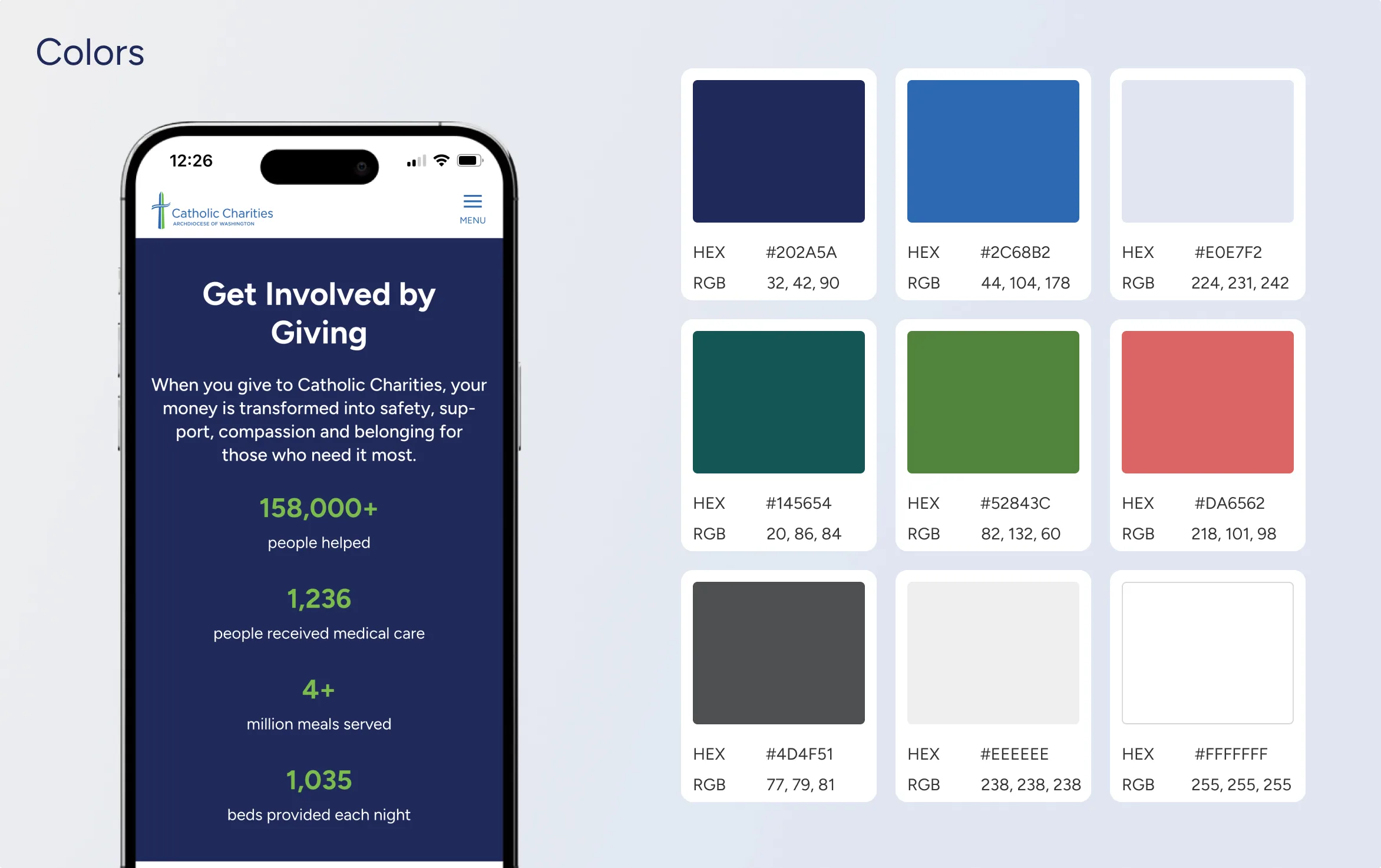 Updated website color scheme