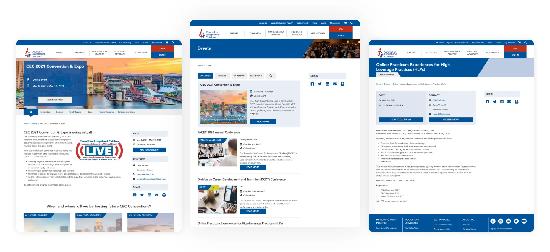 Comprehensive website redesign and CMS migration to Drupal 6 CEC Events