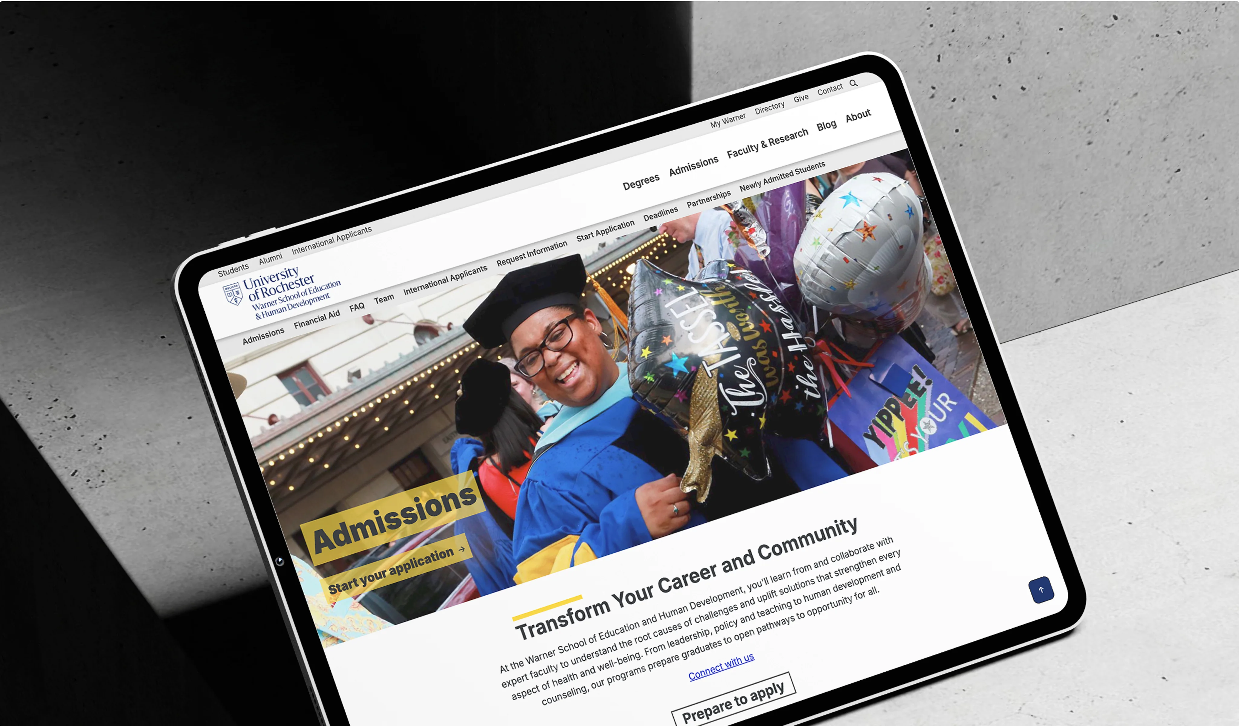 Improved navigation with a secondary header