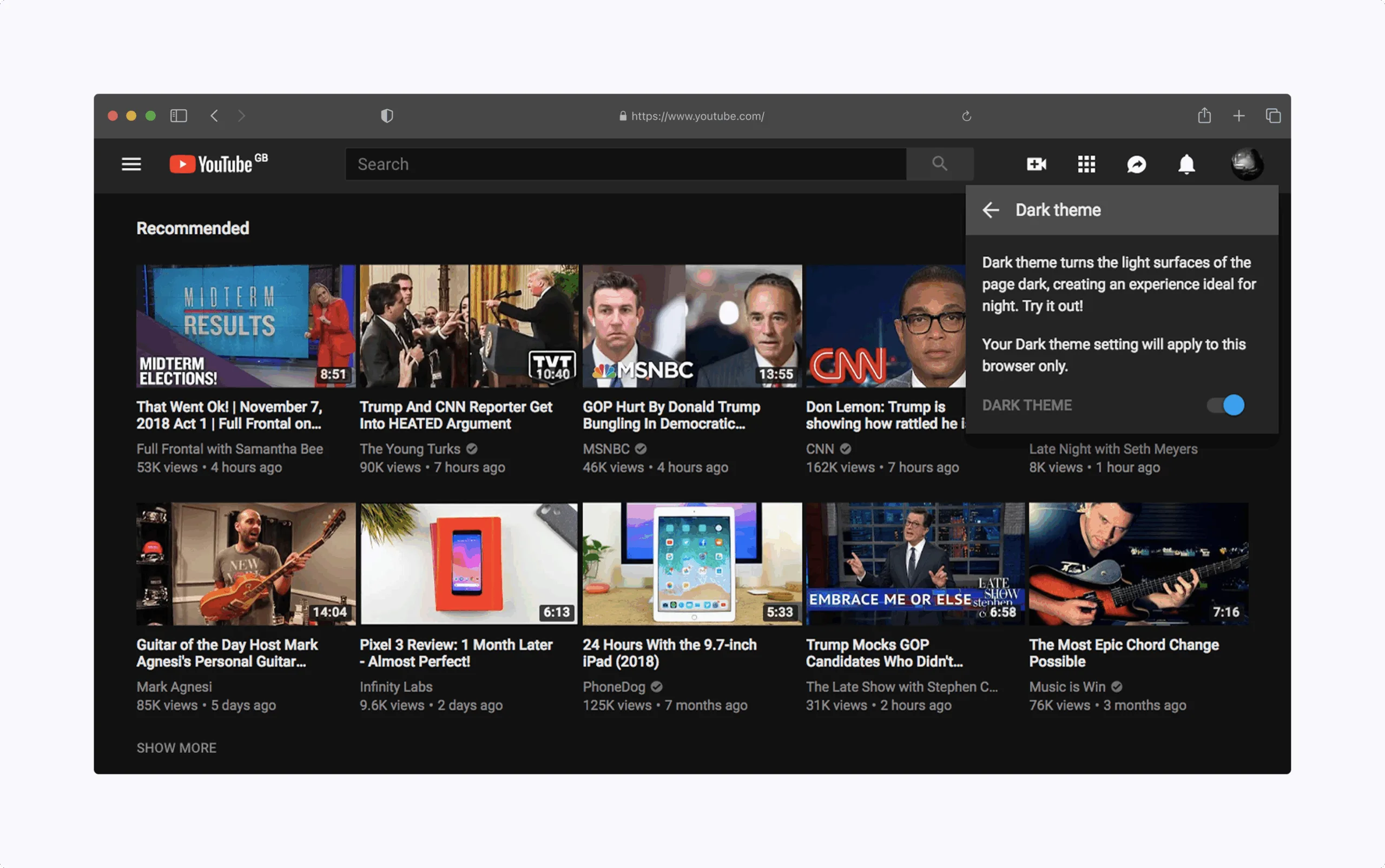 Youtube dark mode scaled