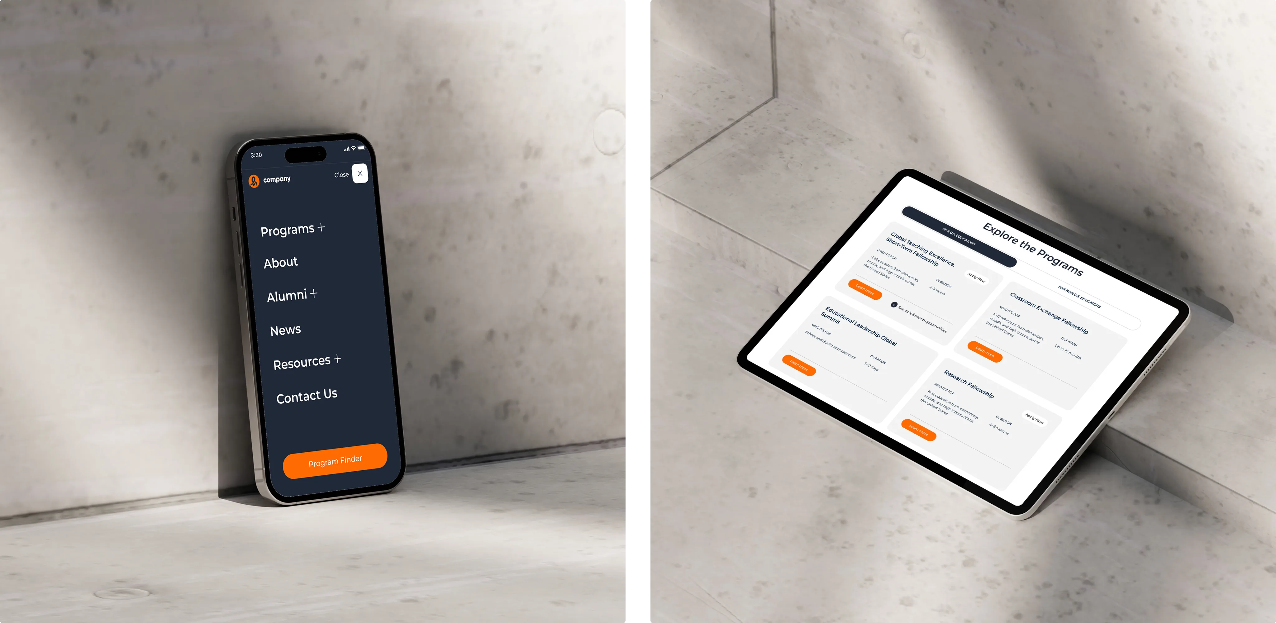 mobile friendly education Drupal website