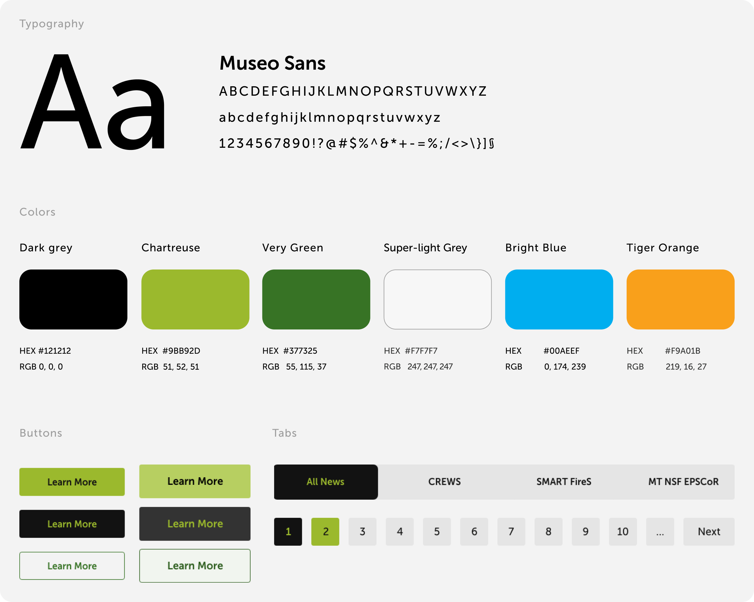 Updated website colour scheme