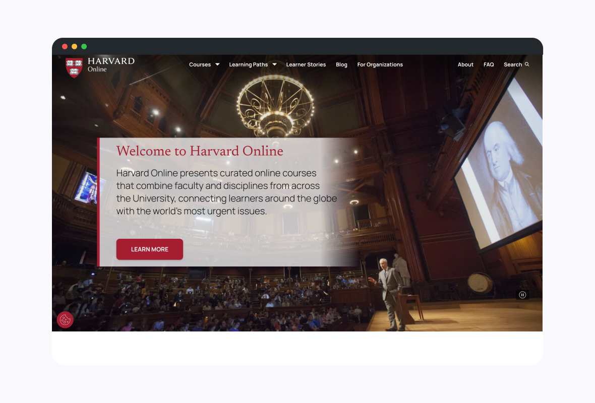 Harvard Business School Online website