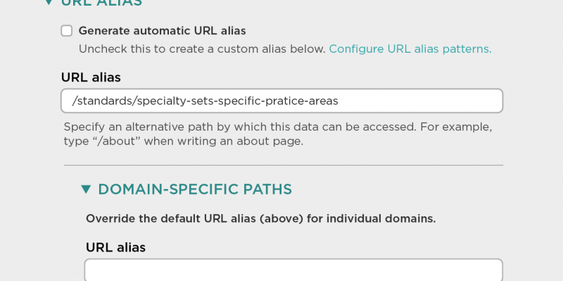 Domain paths provide a more flexible way to define paths of your pages