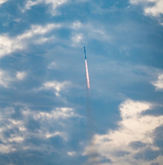 Rocket launching into space