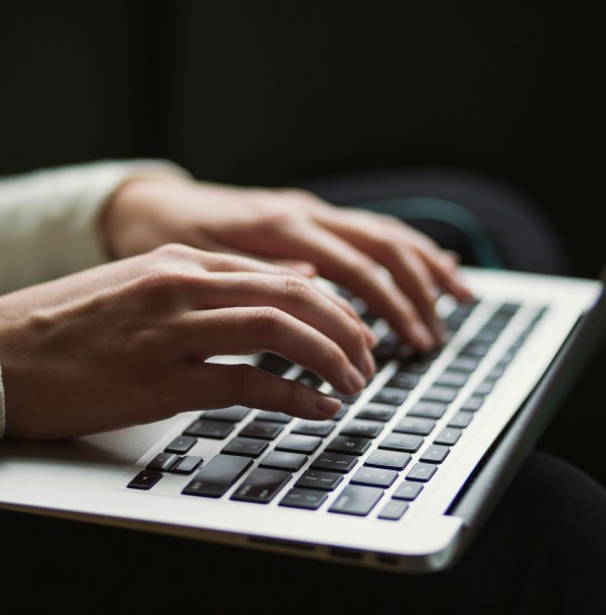 Image of a person typing