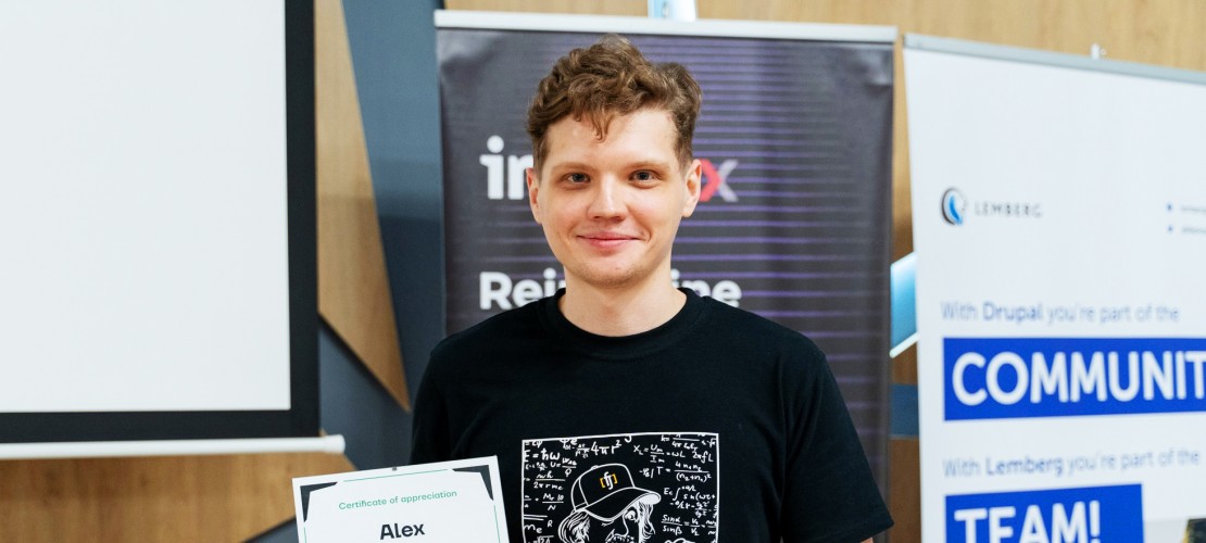 Alex Schedrov at DrupalCamp Kyiv 2019